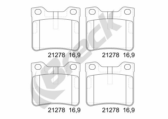 Placute frana BRECK 21278 10 701 00